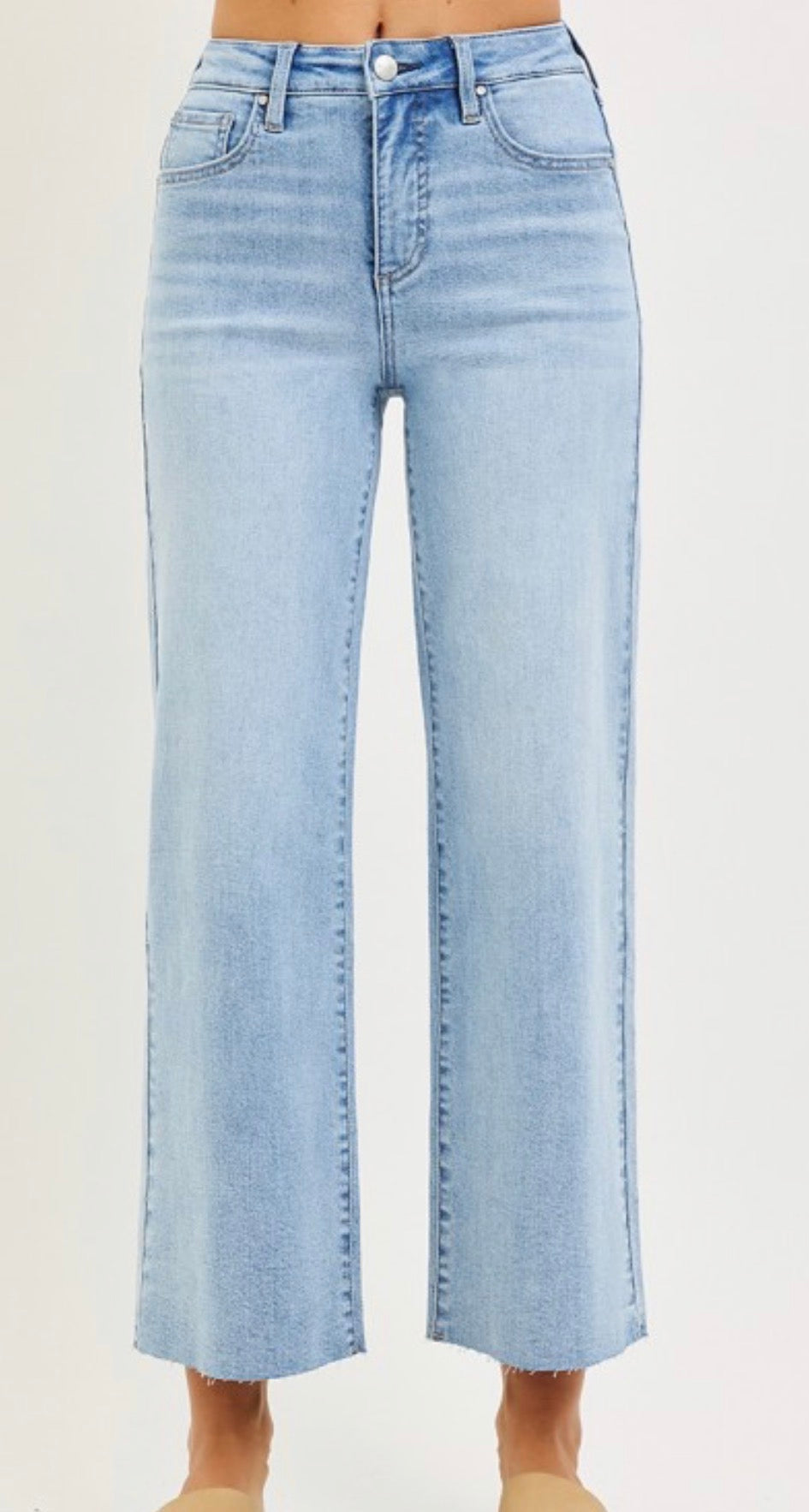 Risen Tummy Control High Rise Crop Wide Leg