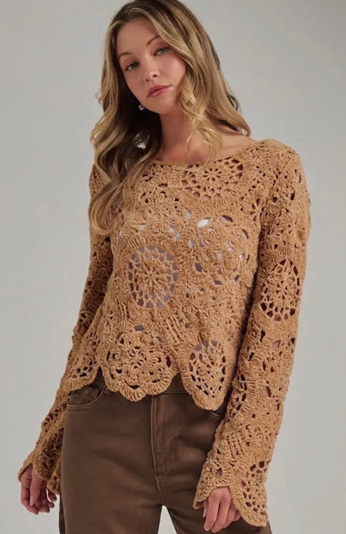 Chenille Knit Fall Sweater