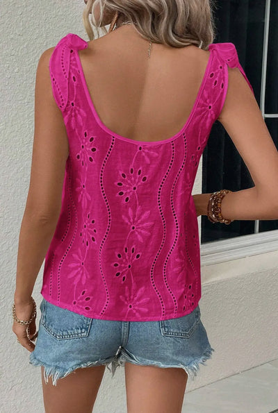Fearless in Fuchsia Embroidered Top
