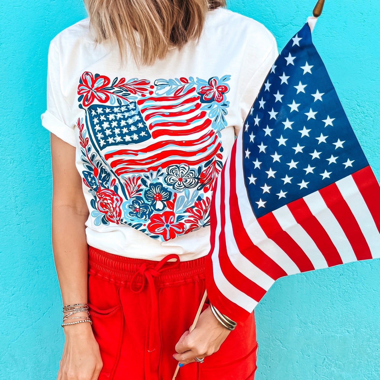 Flag & Flowers