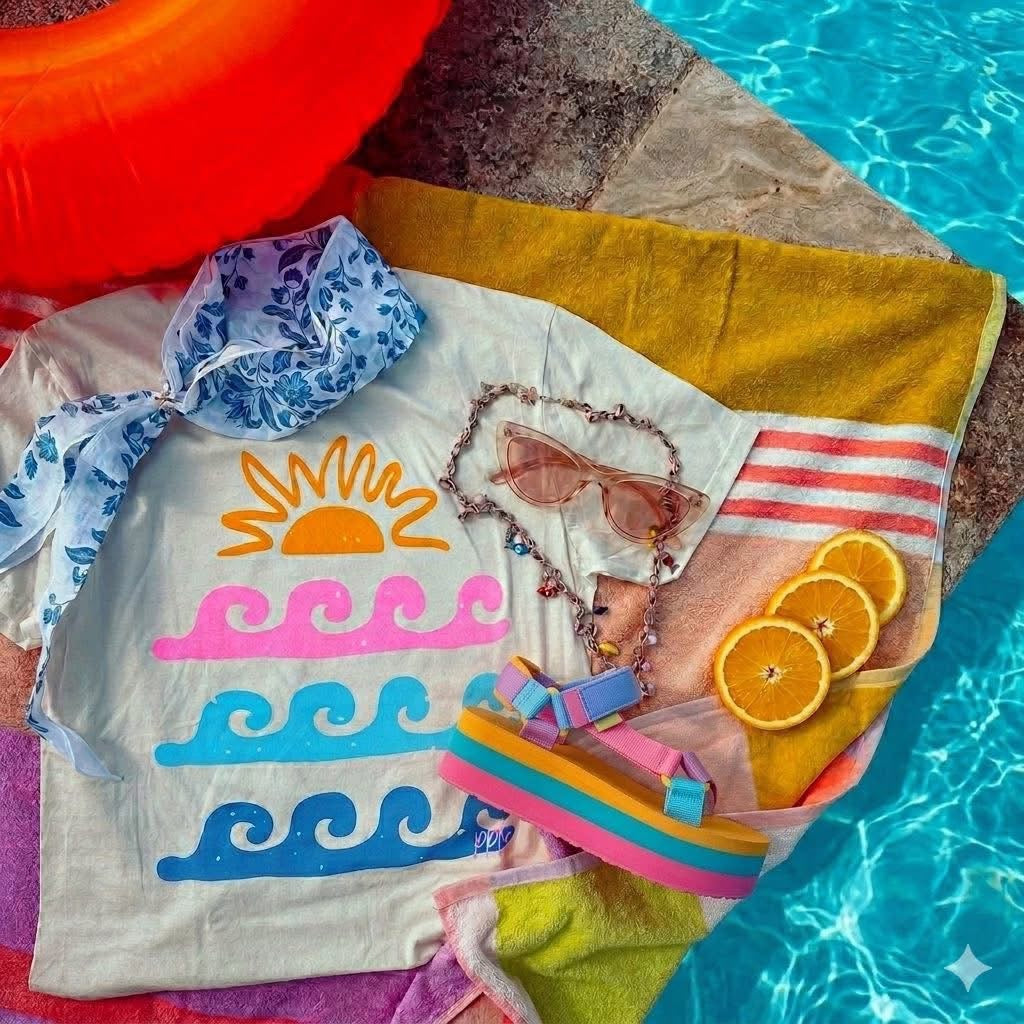 Sun. Waves. Tee