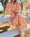 Boho Floral Long Sleeve Dress