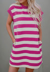 Casual Stripe Pocket Dress