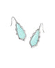 Adriana Scallop Frame Silver Drop Earrings