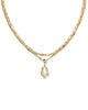 Adriana Scallop Frame Gold Multi Strand Necklace