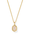 Daphne Gold Framed Short Pendant Necklace