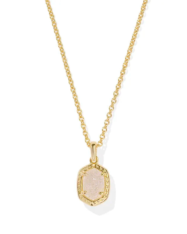 Daphne Gold Framed Short Pendant Necklace