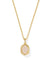 Daphne Gold Framed Short Pendant Necklace