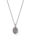 Daphne Silver Framed Short Pendant Necklace