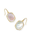 Daphne Gold Pave Frame Drop Earring