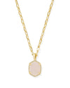 Daphne Gold Pave Frame Short Pendant Necklace