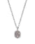 Daphne Silver Pave Frame Short Pendant Necklace