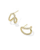 Daphne Pave Gold Huggie Earrings