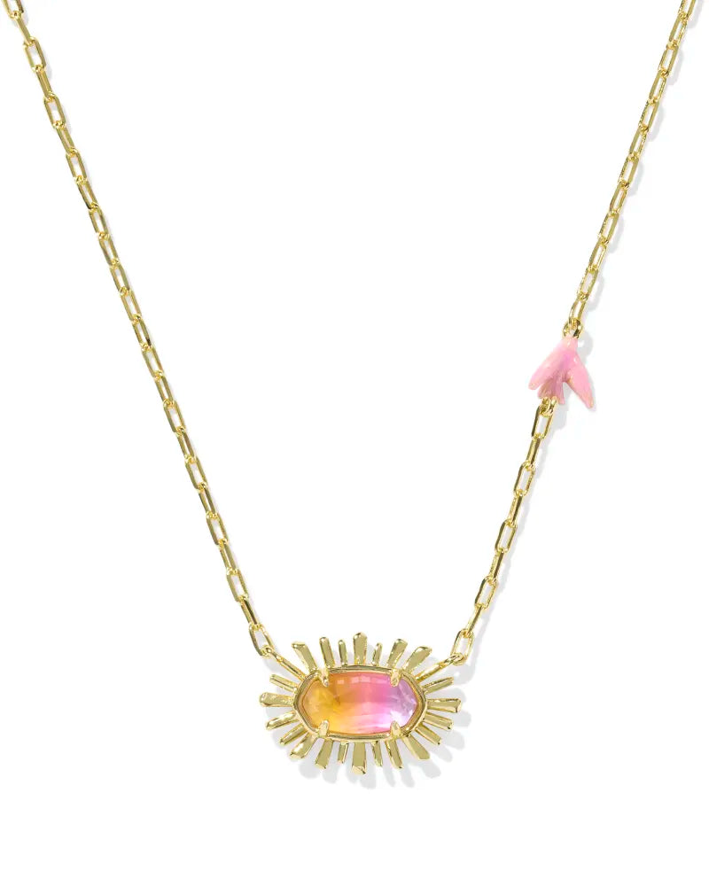Elisa Bird Pendant Necklace in Gold