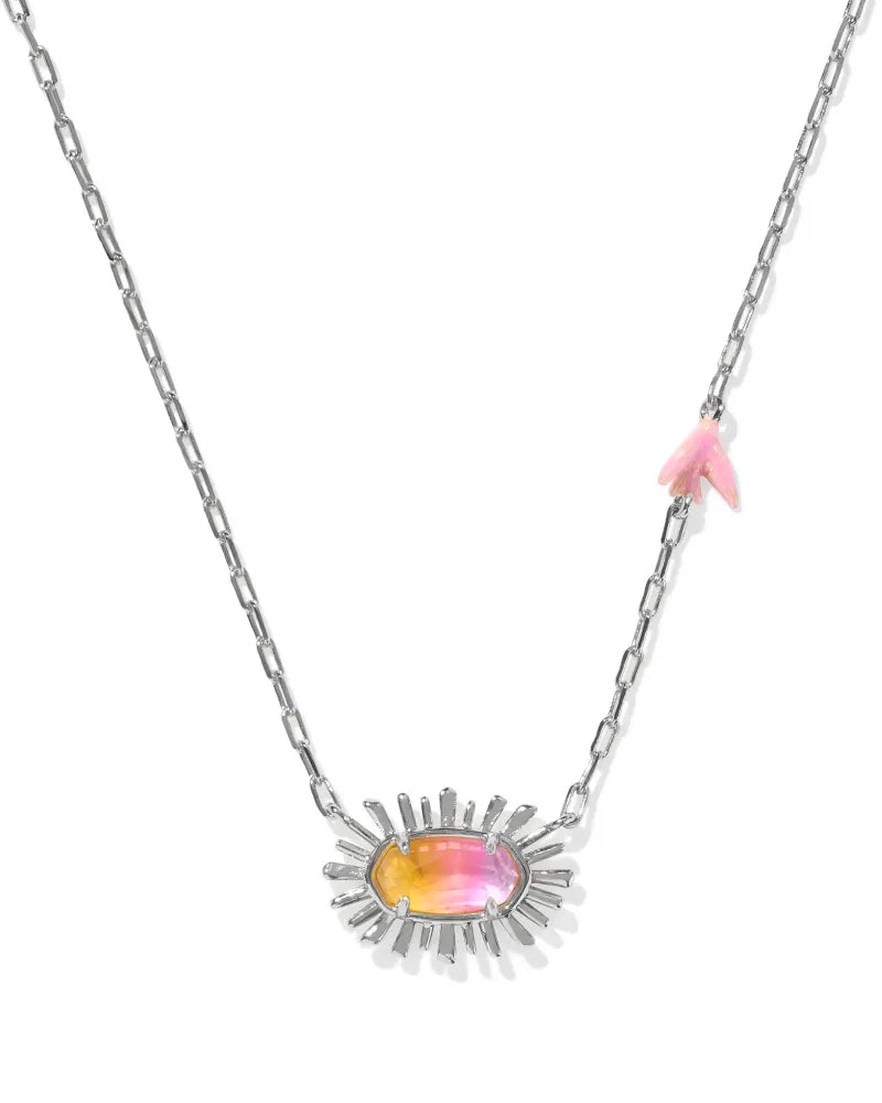Elisa Bird Pendant Necklace in Silver