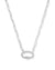 Emery Silver Link and Chain Necklace in White Crystal