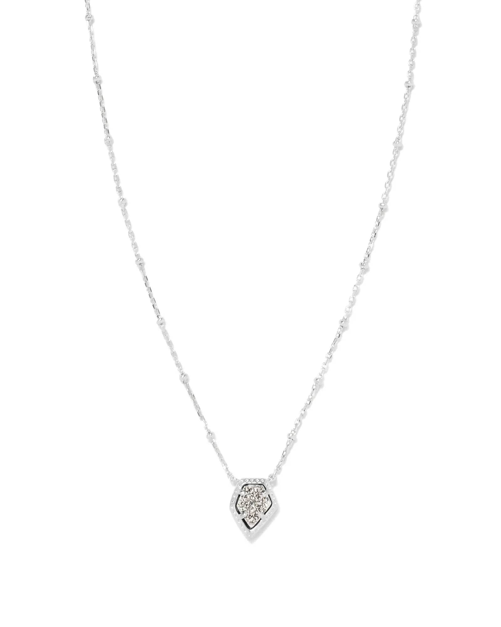 Framed Silver Tess Satellite Short Pendant Necklace
