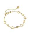 Haisley Heart Gold Delicate Chain Bracelet