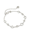 Haisley Heart Silver Delicate Chain Bracelet