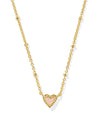 Mini Ari Heart Gold Satellite Short Pendant Necklace