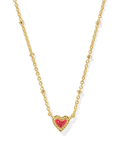 Mini Ari Heart Gold Satellite Short Pendant Necklace