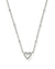 Mini Ari Heart Silver Satellite Short Pendant Necklace