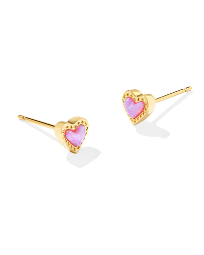 Mini Ari Heart Gold Stud Earrings