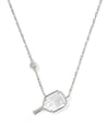 Pickleball Silver Short Pendant Necklace