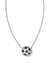 Soccer Silver Short Pendant Necklace