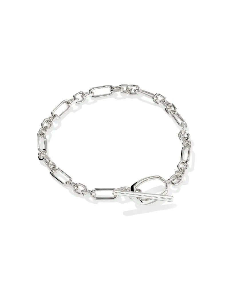 Sylvia Silver Metal Link and Chain Bracelet
