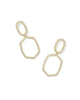 Daphne Pave Gold Open Frame Earrings