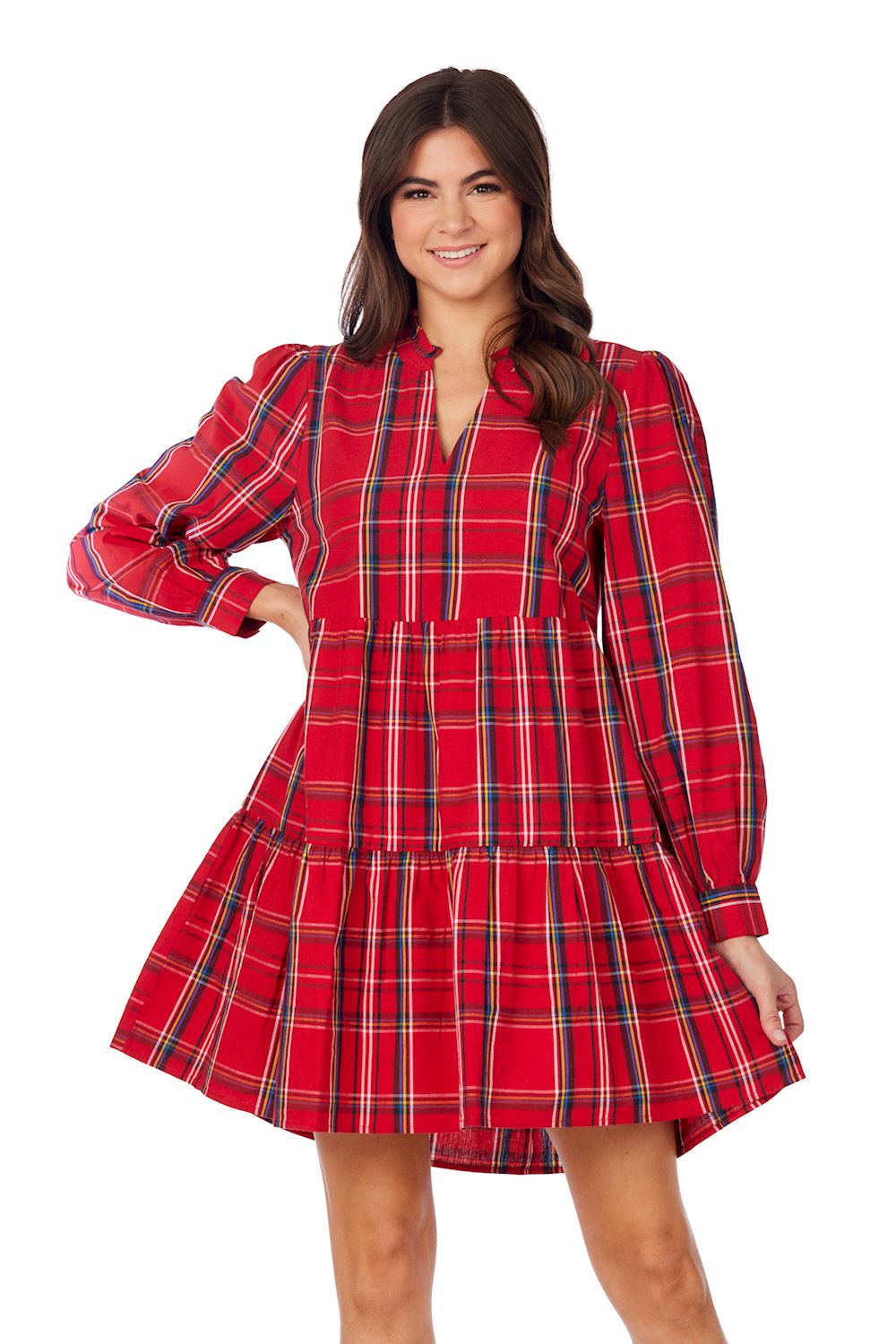 Red Shannon Plaid Dress