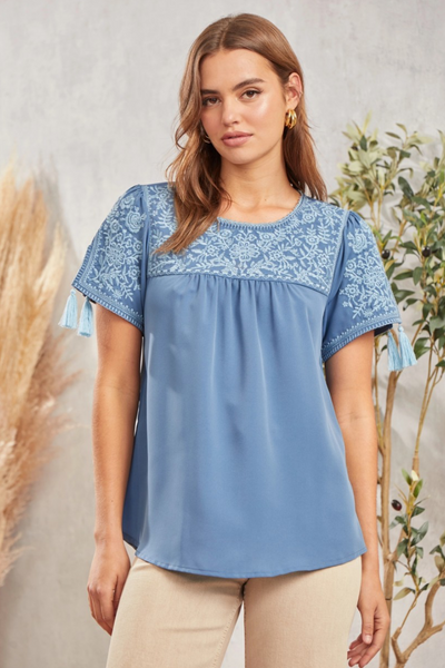 Babydoll Embroidery Top