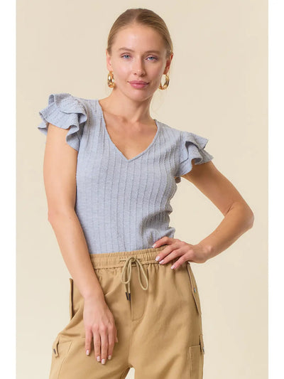 Butterfly Cap Sleeve Top