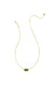 Elisa Bamboo Framed Pendant Neckace in Gold