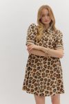 Leopard Print Camel Dress