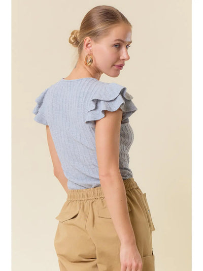 Butterfly Cap Sleeve Top