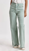 Fiona Mid Rise Wide Leg Jeans Fresh Mint