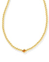 Abbie Gold Beaded Necklace