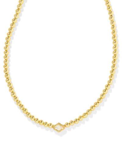 Abbie Gold Beaded Necklace