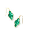 Abbie Gold Pave Frame Drop Earrings