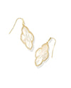 Abbie Gold Pave Frame Drop Earrings