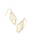 Abbie Gold Pave Frame Drop Earrings