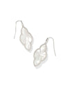 Abbie Silver Pave Frame Drop Earrings