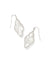 Abbie Silver Pave Frame Drop Earrings