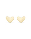 Ari Heart Stud Earrings In 18k Gold Vermeil