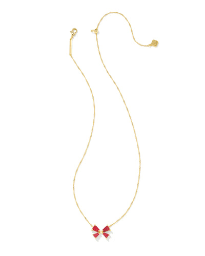 Blair Gold Bow Small Short Pendant Necklace