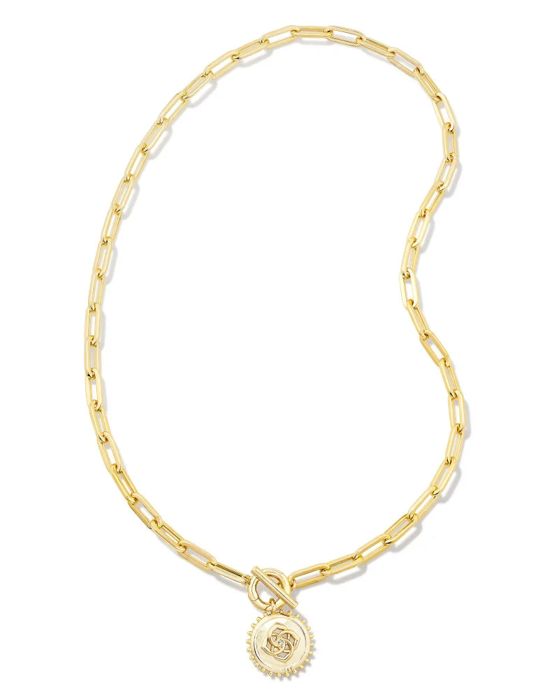 Brielle Convertible Medallion Chain Necklace in Gold