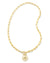 Brielle Convertible Medallion Chain Necklace in Gold