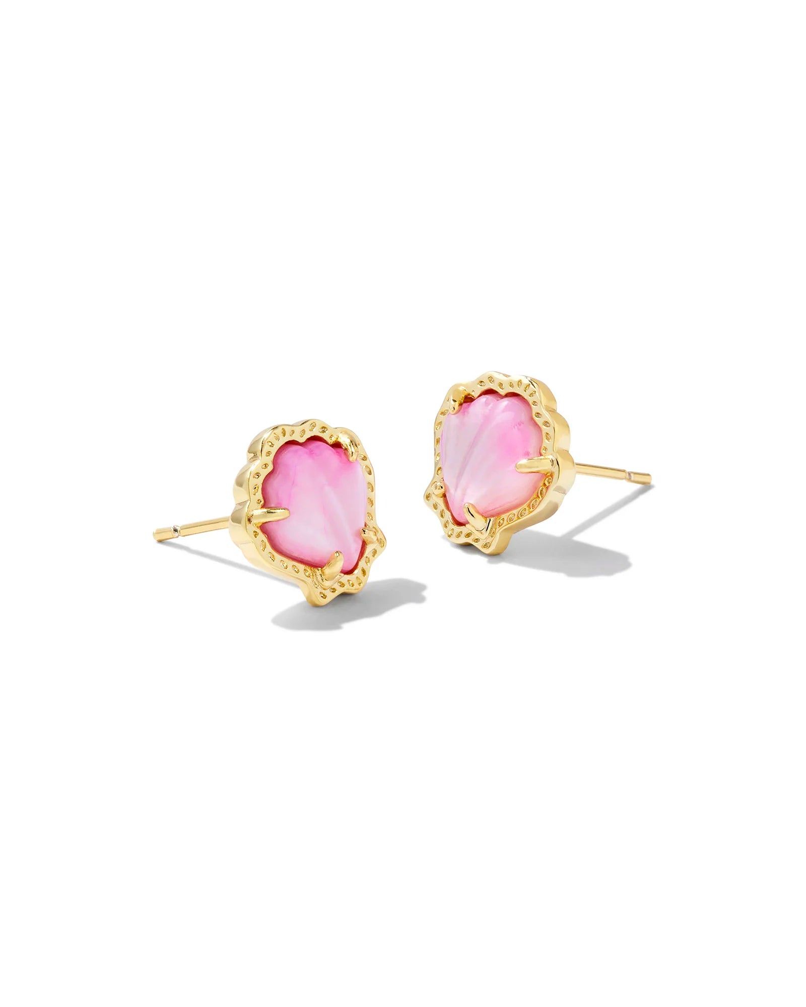 Brynne Shell Gold Stud Earrings
